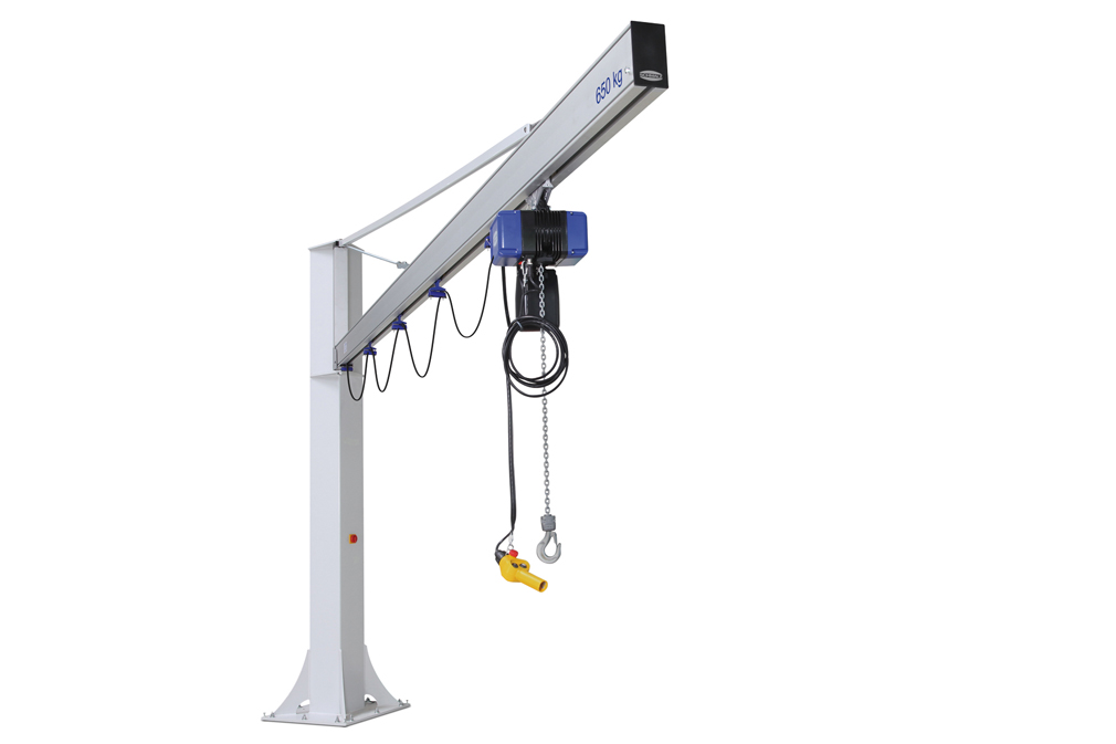 Columnmounted slewing crane